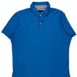Tommy Hilfiger Polo Shirt - Large Blue Cotton