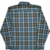 Wrangler Checked Flannel Shirt - Large Blue Cotton