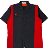 Aramark Dickies Contrast Stitch Short Sleeve Shirt - Large Black Polyester Blend