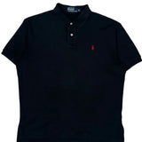 Polo By Ralph Lauren Polo Shirt - Medium Black Cotton