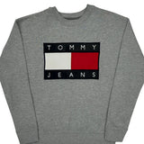Tommy Jeans Sweatshirt - XS Gray Cotton