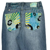 Akademiks Graphic Jeans - 32W 30L Multicoloured Denim