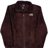 The North Face Fleece Jacket - Medium Burgundy Polyester