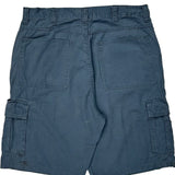 Wrangler Cargo Shorts - 33W 10L Blue Cotton