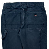 Dickies Double Knee Carpenter Trousers - 36W 30L Blue Cotton