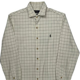 Polo By Ralph Lauren Checked Shirt - Medium Cream Cotton