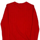 Tommy Hilfiger Cable Knit Jumper - Large Red Cotton
