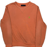 Polo By Ralph Lauren Sweatshirt - Large Orange Cotton