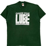 Single Stitch Quaker Steak And Lube Fruit Of The Loom Graphic T-Shirt - 2XL Green Cotton