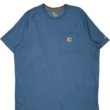 Carhartt T-Shirt - 2XL Blue Cotton Blend