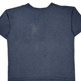 Adidas Single Stitch T-Shirt - Large Blue Cotton