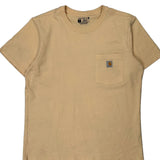Carhartt T-Shirt - Large Beige Cotton