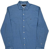 Tommy Hilfiger Shirt - Large Blue Cotton