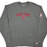 Red Sox Nike Mlb Long Sleeve T-Shirt - 2XL Grey Cotton Blend