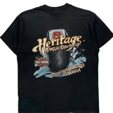 Edmonton, Alberta, Canada Harley Davidson Graphic T-Shirt - Large Black Cotton
