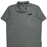 Puma Polo Shirt - Large Grey Cotton