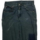 Carhartt Double Knee Carpenter Pants - 30W 32L Black Cotton