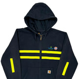 Reflective Strips Carhartt Striped Hoodie - Medium Black Cotton
