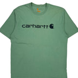 Carhartt T-Shirt - Large Green Cotton