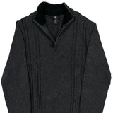 Calvin Klein 1/4 Zip - Large Gray Cotton
