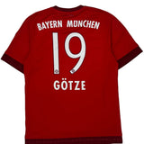 Bayern München Adidas 2015-16 Home Football Shirt - Medium Red Polyester