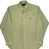Blake Ralph Lauren Checked Shirt - Large Yellow Cotton