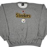 Steelers Nfl Football Sweatshirt - 2XL Gray Cotton Blend