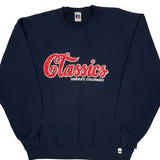 Made In USA Russell Athletic Spellout Sweatshirt - XL Navy Cotton