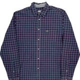 Lacoste Checked Shirt - Medium Blue Cotton