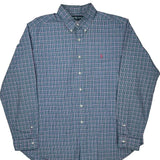 Ralph Lauren Checked Shirt - 2XL Blue Cotton