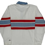Tommy Jeans Striped Rugby Shirt - Small White Cotton