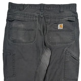 Carhartt Carpenter Trousers - 34W 32L Grey Cotton Blend