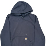 Carhartt Hoodie - Large Navy Cotton
