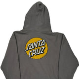Santa Cruz Graphic Hoodie - Medium Grey Cotton Blend