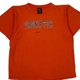 Age 16-18 Virginia Tech Nike College T-Shirt - Large Orange Cotton