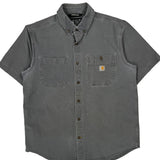 Rugged Flex Carhartt Short Sleeve Shirt - Large Grey Cotton