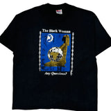 Hanes Single Stitch T-Shirt - XL Black Cotton Blend