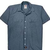 Dickies Short Sleeve Shirt - Medium Blue Cotton Blend