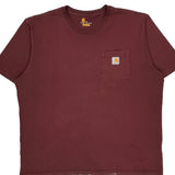 Carhartt T-Shirt - XL Burgundy Cotton