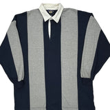 Windsor Rugby Club Striped Rugby Shirt - 2XL Gray Cotton