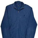 Polo By Ralph Lauren Zip Up Sweater - XL Blue Cotton