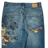 Ecko Unltd Hip Hop Jeans - 34W 31L Blue Cotton