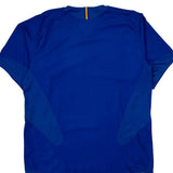 Blue And Yellow Stripe Nike Soccer Jersey - Large Blue Polyester