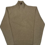Polo By Ralph Lauren 1/4 Zip - Large Beige Wool