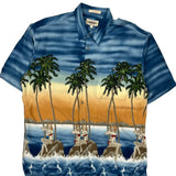 Campia Graphic Hawaiian Shirt - Large Multicoloured Viscose