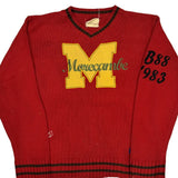 1983 Morecambe Unbranded College Sweater - Large Red Cotton