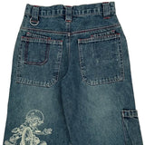 Age 8 Attitude Graphic Denim Shorts - Small Blue Cotton