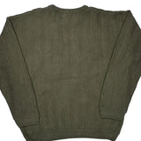 Chaps Ralph Lauren Herringbone Sweater - XL Green Cotton