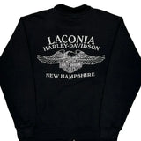 New Hampshire Harley Davidson Graphic Jacket - Medium Black Cotton