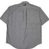 Tommy Jeans Checked Short Sleeve Shirt - XL Blue Cotton